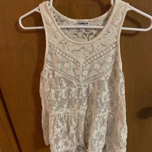 Cream express tank top